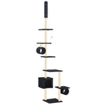 ZNTS Cat Tree with Sisal Scratching Posts 260 cm Dark Blue 170536