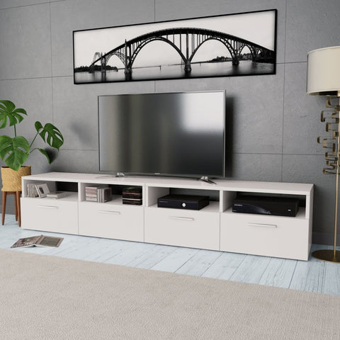 ZNTS TV Cabinets 2 pcs Engineered Wood 95x35x36 cm White 275110