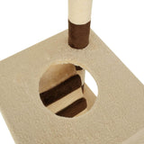 ZNTS Cat Tree with Sisal Scratching Posts 246-280 cm Beige and Brown 170622