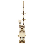 ZNTS Cat Tree with Sisal Scratching Posts 246-280 cm Beige and Brown 170622