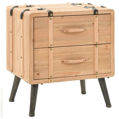 ZNTS Bedside Cabinet Solid Fir Wood 50x35x57 cm 245771