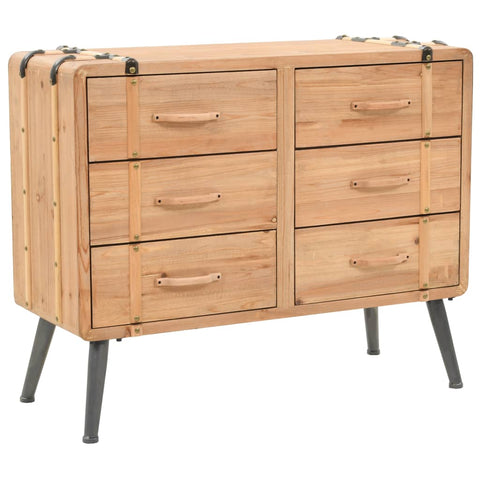 ZNTS Drawer Cabinet Solid Fir Wood 91x35x73 cm 245774