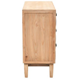 ZNTS Drawer Cabinet Solid Fir Wood 80x36x75 cm 245778