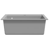 ZNTS Granite Kitchen Sink Single Basin Grey 142955