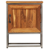 ZNTS Bedside Cabinet Recycled Teak and Steel 40x30x50 cm 246278