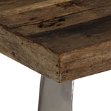 ZNTS Opium Coffee Table Reclaimed Wood and Steel 80x78x35 cm 246292
