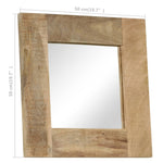 ZNTS Mirror Solid Mango Wood 50x50 cm 246301