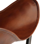 ZNTS Butterfly Stool Brown Real Leather 246381