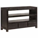 ZNTS TV Cabinet Solid Acacia Wood 90x30x55 cm Dark Brown 246102