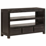 ZNTS TV Cabinet Solid Acacia Wood 90x30x55 cm Dark Brown 246102