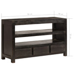 ZNTS TV Cabinet Solid Acacia Wood 90x30x55 cm Dark Brown 246102