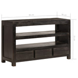 ZNTS TV Cabinet Solid Acacia Wood 90x30x55 cm Dark Brown 246102
