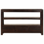 ZNTS TV Cabinet Solid Acacia Wood 90x30x55 cm Dark Brown 246102