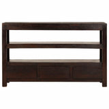 ZNTS TV Cabinet Solid Acacia Wood 90x30x55 cm Dark Brown 246102