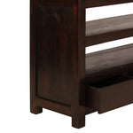 ZNTS TV Cabinet Solid Acacia Wood 90x30x55 cm Dark Brown 246102