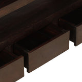 ZNTS TV Cabinet Solid Acacia Wood 90x30x55 cm Dark Brown 246102