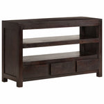 ZNTS TV Cabinet Solid Acacia Wood 90x30x55 cm Dark Brown 246102