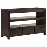ZNTS TV Cabinet Solid Acacia Wood 90x30x55 cm Dark Brown 246102