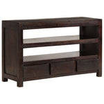 ZNTS TV Cabinet Solid Acacia Wood 90x30x55 cm Dark Brown 246102