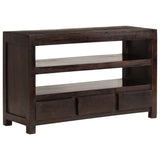 ZNTS TV Cabinet Solid Acacia Wood 90x30x55 cm Dark Brown 246102