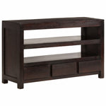 ZNTS TV Cabinet Solid Acacia Wood 90x30x55 cm Dark Brown 246102