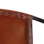 ZNTS Chair Brown Real Leather 246367