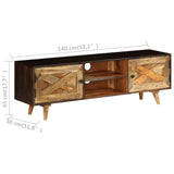 ZNTS TV Cabinet Solid Mango Wood 140x30x45 cm 246162
