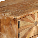 ZNTS TV Cabinet Solid Mango Wood 145x35x35 cm 246165