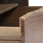 ZNTS Coffee Table Solid Acacia Wood Live Edges 90x50x40 cm Grey 246127