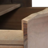 ZNTS Coffee Table Solid Acacia Wood Live Edges 90x50x40 cm Grey 246127