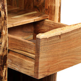 ZNTS Wine Rack Solid Acacia Wood Live Edges 40x40x110 cm 246130
