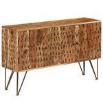 ZNTS Sideboard Solid Acacia Wood with Fractal Patterns 120x30x75 cm 246133