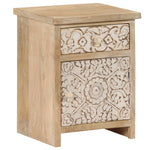 ZNTS Bedside Table Solid Mango Wood 40x30x50 cm 246149