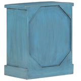 ZNTS Bedside Table Solid Mango Wood 40x30x50 cm Blue 246150