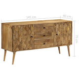 ZNTS Sideboard Solid Mango Wood 145x40x75 cm 246153