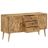 ZNTS Sideboard Solid Mango Wood 145x40x75 cm 246153
