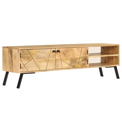 ZNTS TV Cabinet Solid Mango Wood 140x30x40 cm 246154