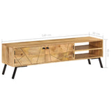 ZNTS TV Cabinet Solid Mango Wood 140x30x40 cm 246154