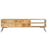 ZNTS TV Cabinet Solid Mango Wood 140x30x40 cm 246154