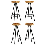 ZNTS Bar Chairs 4 pcs Solid Mango Wood 246239