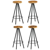 ZNTS Bar Chairs 4 pcs Solid Mango Wood 246239