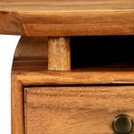 ZNTS Nightstand Solid Acacia Wood 45x35x45 cm 246054