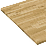 ZNTS Table Top Solid Oak Wood Rectangular 23 mm 100x60 cm 245989