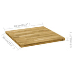 ZNTS Table Top Solid Oak Wood Square 44 mm 80x80 cm 245999
