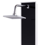 ZNTS Shower Panel Unit Glass 18x42.1x120 cm Black 142991