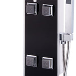 ZNTS Shower Panel Unit Glass 18x42.1x120 cm Black 142991