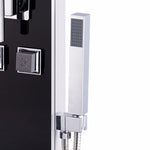 ZNTS Shower Panel Unit Glass 18x42.1x120 cm Black 142991