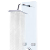 ZNTS Shower Panel Unit Glass 25x44.6x130 cm White 142992