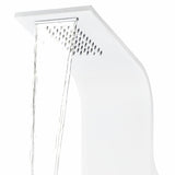 ZNTS Shower Panel Unit Aluminium 20x44x130 cm White 142995