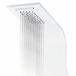 ZNTS Shower Panel Unit Aluminium 20x44x130 cm White 142995